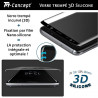Honor Magic 5 Lite - Verre trempé incurvé 3D Silicone - Noir - TM Concept® - adhérence Gamme 3D Silicone