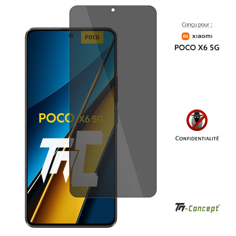 Xiaomi Poco X6 5G - Verre trempé Anti-Espions - TM Concept® gamme Privacy - image couverture