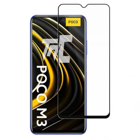 Xiaomi Poco M3 - Verre trempé intégral Protect - Noir - TM-Concept® - image principale