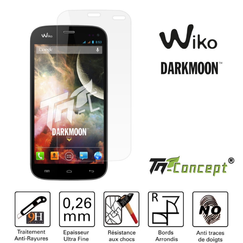 Wiko Darkmoon- Vitre de Protection Crystal - TM Concept®
