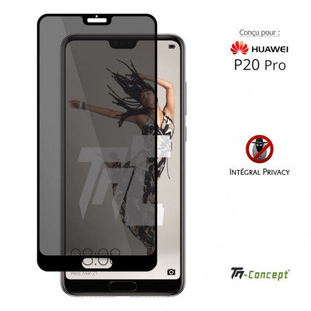 Huawei P20 Pro - Verre trempé Anti-Espions - Intégral Privacy - TM Concept® - image couverture Huawei P20 Pro - Verre trempé Anti-Espions - Intégral Privacy - TM Concept® - image couverture