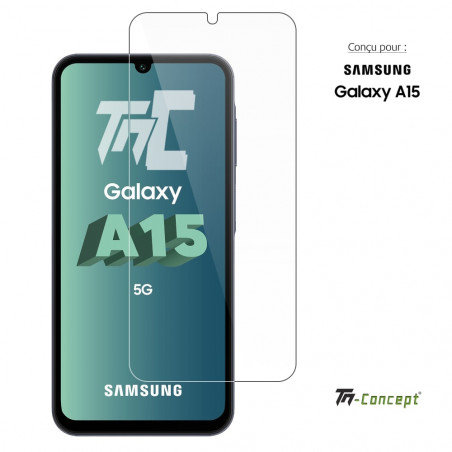 Samsung Galaxy A15 5G - Verre trempé TM Concept® - Gamme Standard Premium - image couverture Samsung Galaxy A15 5G - Verre trempé TM Concept® - Gamme Standard Premium - image couverture