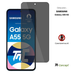 Samsung Galaxy A55 5G - Verre trempé Anti-Espions - TM Concept® gamme Privacy - image couverture