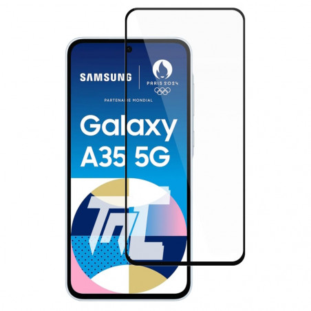 Samsung Galaxy A35 5G - Verre trempé intégral Protect - Noir - TM-Concept® - image principale