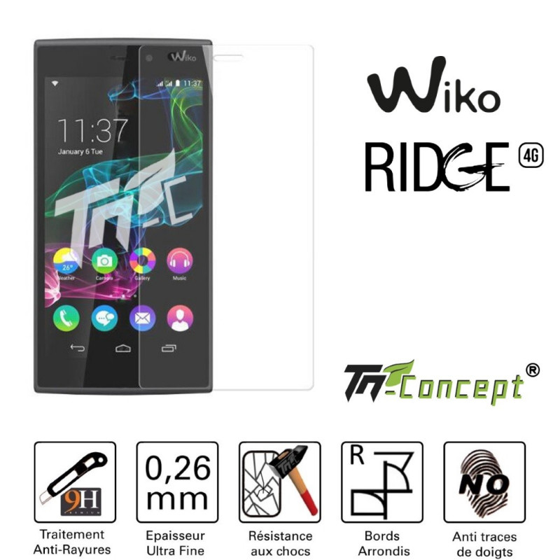 Wiko Ridge 4G - Vitre de Protection Crystal - TM Concept®