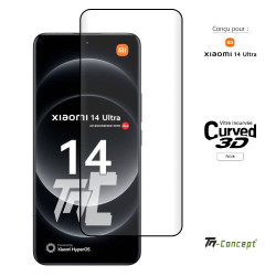 Xiaomi 14 Ultra - Verre trempé 3D incurvé - Noir - TM Concept® - image couverture