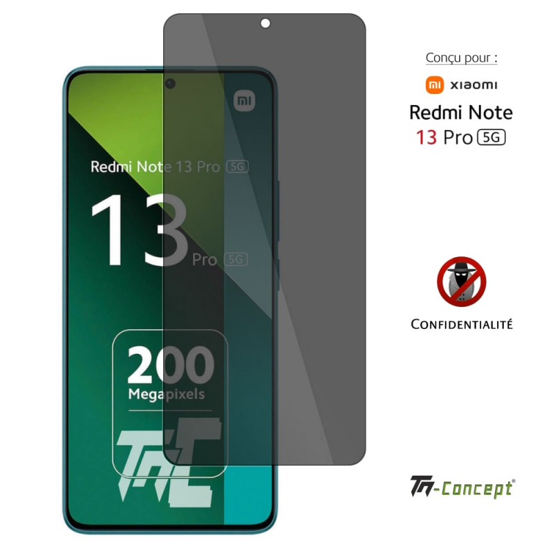 Xiaomi Redmi Note 13 Pro 5G - Verre trempé Anti-Espions - TM Concept® gamme Privacy - image couverture