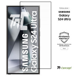 Samsung Galaxy S24 Ultra - Verre trempé intégral Protect - Noir - TM Concept® - image couverture