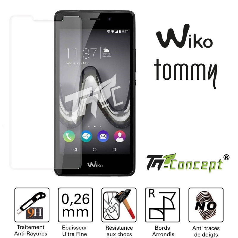 Wiko Tommy - Vitre de Protection Crystal - TM Concept®