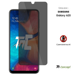Samsung Galaxy A20 - Verre trempé Anti-Espions - TM Concept® gamme Privacy - image couverture