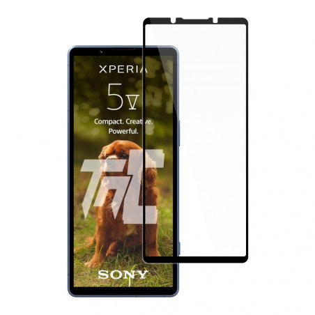 Sony Xperia 5 V - Verre trempé intégral Protect - Noir - TM-Concept® - image principale