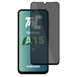 Samsung Galaxy A15 - Verre trempé teinté intégral - Noir - TM Concept® - gamme Intégral Privacy - image principale