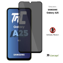 Samsung Galaxy A25 5G - Verre trempé teinté intégral - Noir - TM Concept® - gamme Intégral Privacy - image couverture