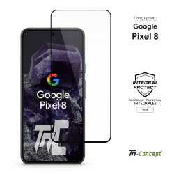 Google Pixel 8 - Verre trempé intégral Protect - Noir - TM Concept® - image couverture