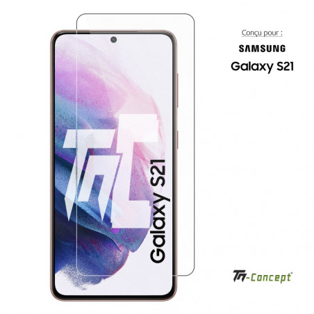 Samsung Galaxy S21 - Verre trempé TM Concept® - Gamme Standard Premium - image couverture Samsung Galaxy S21 - Verre trempé TM Concept® - Gamme Standard Premium - image couverture