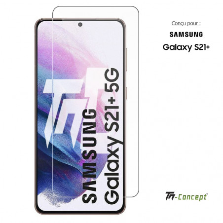 Samsung Galaxy S21 Plus - Verre trempé TM Concept® - Gamme Crystal - image couverture Samsung Galaxy S21 Plus - Verre trempé TM Concept® - Gamme Crystal - image couverture