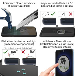 Apple iPhone 5 / 5C / 5S / SE - Vitre  de Protection Anti-Espions - TM Concept®