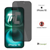 Apple iPhone 16 - Verre trempé teinté intégral - Noir - TM Concept® - gamme Intégral Privacy - image couverture