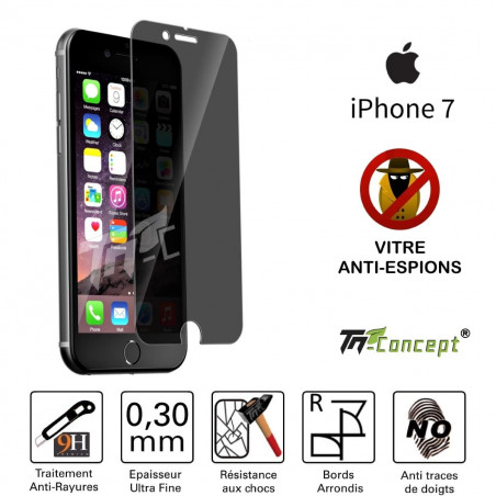 Apple iPhone 7 - Vitre  de Protection Anti-Espions - TM Concept®