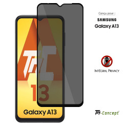Samsung Galaxy A13 - Verre trempé teinté intégral - Noir - TM Concept® - gamme Intégral Privacy - image couverture