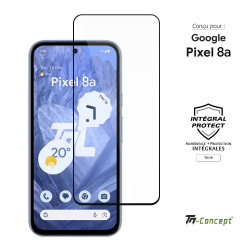 Google Pixel 8a - Verre trempé intégral Protect - Noir - TM Concept® - image couverture