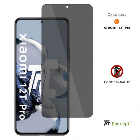 Xiaomi 12T Pro - Verre trempé Anti-Espions - TM Concept® gamme Privacy - image couverture Xiaomi 12T Pro - Verre trempé Anti-Espions - TM Concept® gamme Privacy - image couverture