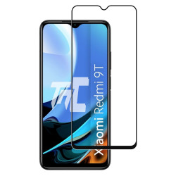Xiaomi Redmi 9T - Verre trempé intégral Protect - Noir - TM Concept® - image principale