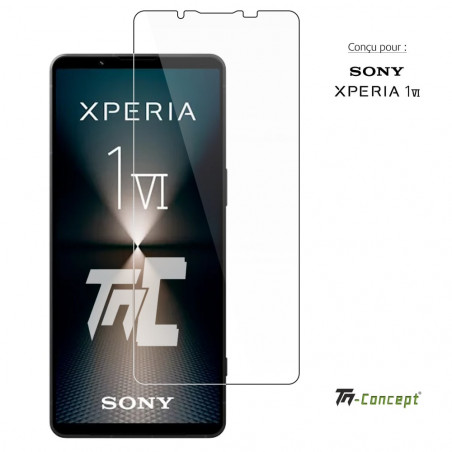 Sony Xperia 1 VI - Verre trempé TM Concept® - Gamme Standard Premium - image couverture Sony Xperia 1 VI - Verre trempé TM Concept® - Gamme Standard Premium - image couverture
