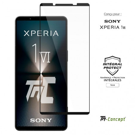 Sony Xperia 1 VI - Verre trempé intégral Protect - Noir - TM Concept® - image couverture Sony Xperia 1 VI - Verre trempé intégral Protect - Noir - TM Concept® - image couverture