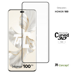 Honor 100 - Verre trempé 3D incurvé - Noir - TM Concept® - image couverture