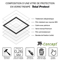 OnePlus 8T - Verre trempé intégral avec cadre Noir - TM Concept®