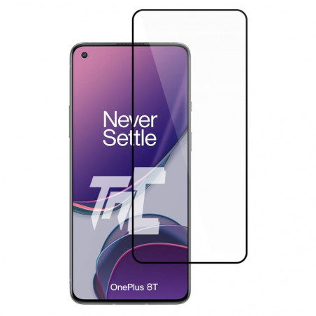 OnePlus 8T - Verre trempé intégral avec cadre Noir - TM-Concept® - image principale