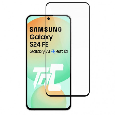 Samsung Galaxy S24 FE - Verre trempé intégral Protect - Noir - TM-Concept® - image principale