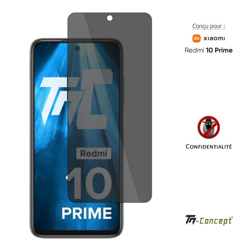 Xiaomi Redmi 10 Prime - Verre trempé Anti-Espions - TM Concept® gamme Privacy - image couverture