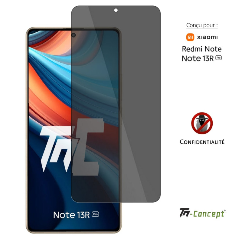 Xiaomi Redmi Note 13R Pro - Verre trempé Anti-Espions - TM Concept® gamme Privacy - image couverture