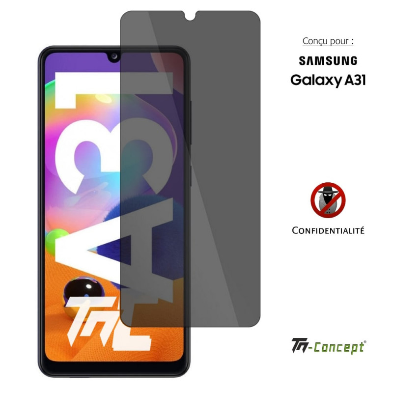 Samsung Galaxy A31 - Verre trempé Anti-Espions - TM Concept® gamme Privacy - image couverture