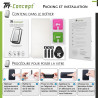Samsung Galaxy S25 - Verre trempé intégral Protect - Noir - TM Concept® - Contenu et installation