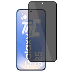 Samsung Galaxy S25 - Verre trempé teinté intégral - Noir - TM Concept® - gamme Intégral Privacy - image principale