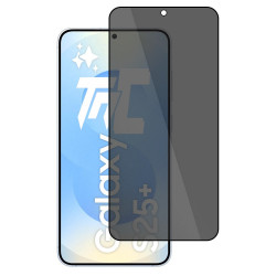 Samsung Galaxy S25 Plus - Verre trempé teinté intégral - Noir - TM Concept® - gamme Intégral Privacy - image principale