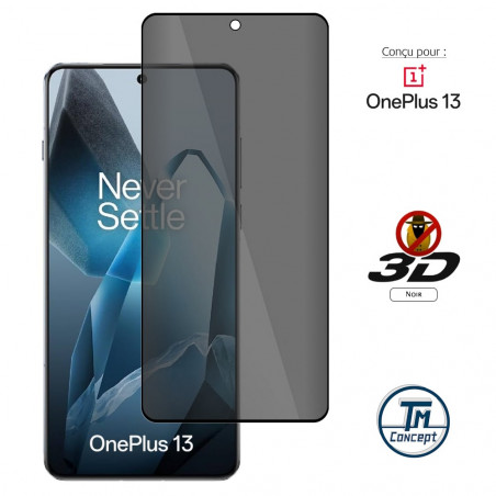 OnePlus 13 - Verre trempé 3D Privacy (teinté anti-espion) - TM Concept® - image couverture