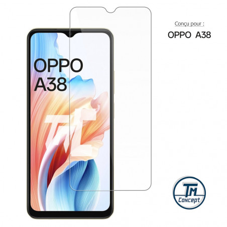 Oppo A38 - Verre trempé TM Concept® - Gamme Standard Premium - image couverture Oppo A38 - Verre trempé TM Concept® - Gamme Standard Premium - image couverture