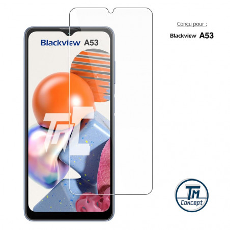 Blackview A53 - Verre trempé TM Concept® - Gamme Standard Premium - image couverture Blackview A53 - Verre trempé TM Concept® - Gamme Standard Premium - image couverture