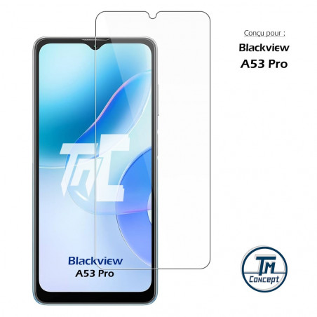 Blackview A53 Pro - Verre trempé TM Concept® - Gamme Standard Premium - image couverture Blackview A53 Pro - Verre trempé TM Concept® - Gamme Standard Premium - image couverture