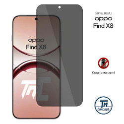 Oppo Find X8 - Verre trempé Anti-Espions - TM Concept® gamme Privacy - image couverture