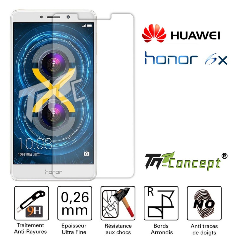 Huawei Honor 6X - Vitre de Protection Crystal - TM Concept®