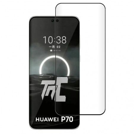 Huawei P70 - Verre trempé 3D incurvé - Noir - TM-Concept® - image principale