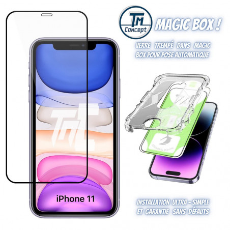 Apple iPhone 11 - Verre trempé Intégral Magic - Noir - TM-Concept® - gamme Intégral Magic