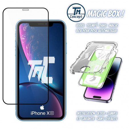 Apple iPhone XR - Verre trempé Intégral Magic - Noir - TM-Concept®