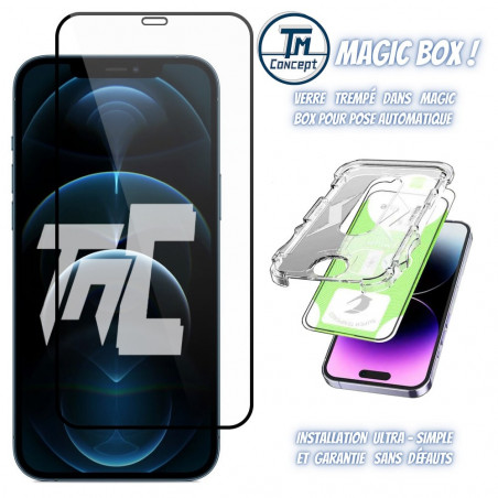 Apple iPhone 12 Pro - Verre trempé Intégral Magic - Noir - TM-Concept®