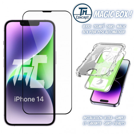 Apple iPhone 14 - Verre trempé Intégral Magic - Noir - TM-Concept®